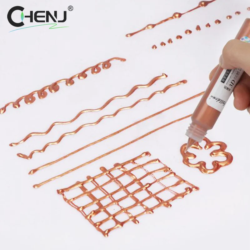 10/30ml Stain Glass Paint Sun-Resistant Glass Acrylic Paints 3D Hook Pen Waterproof Glass Paint Painting Aquarela Art Supplies