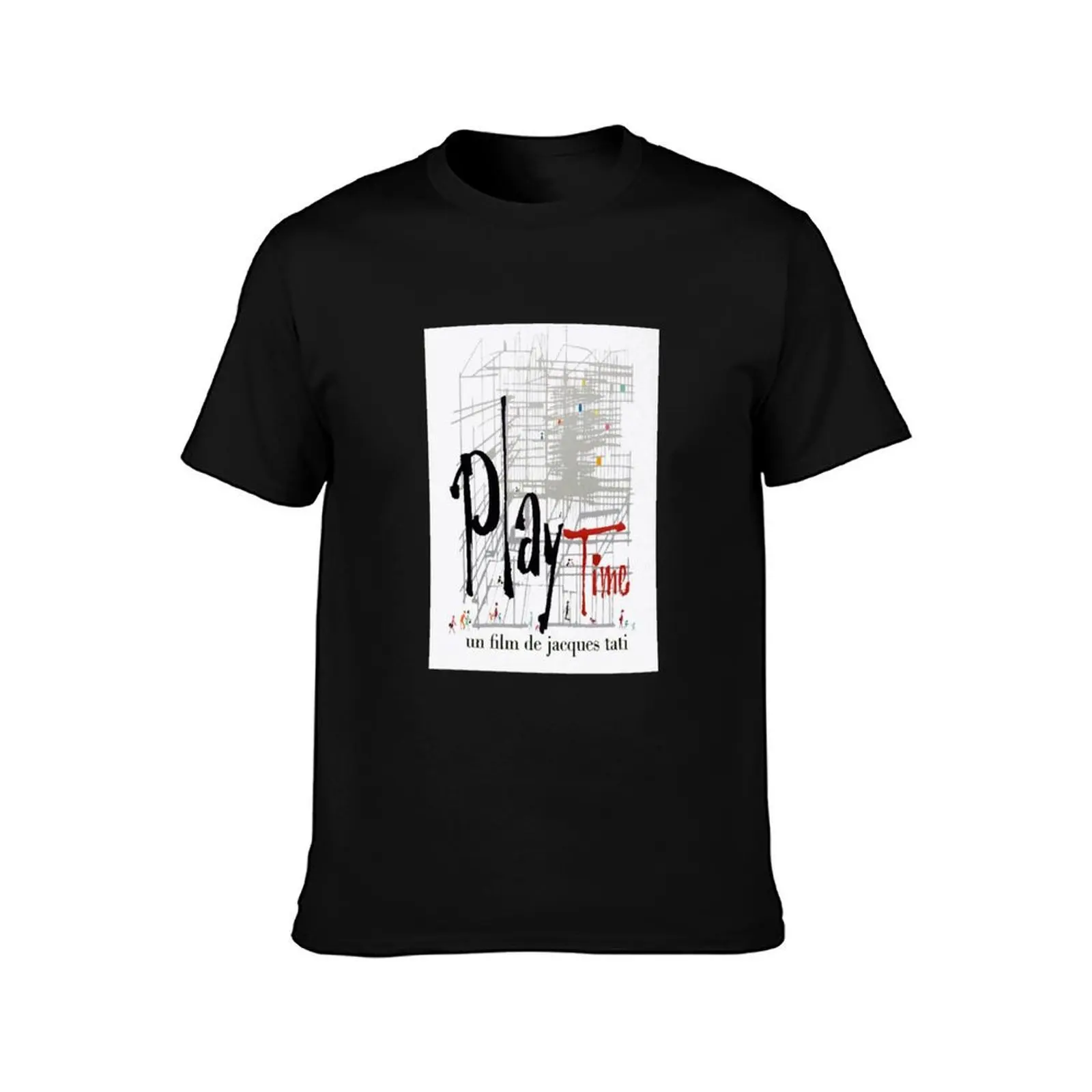 Playtime Jacques un film de Tati vintage T-Shirt, Summer Casual Cotton Tee, Oversized Streetwear Tops, Vintage Graphic Print