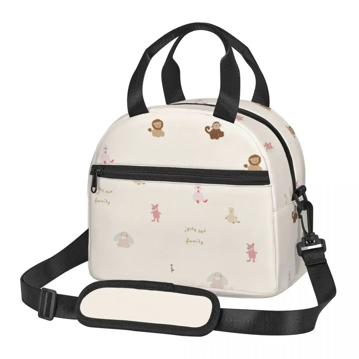 

Fashionable cartoon pattern single shoulder crossbody lunch bag with interesting graffiti. Suitable for outdoor travel, picni