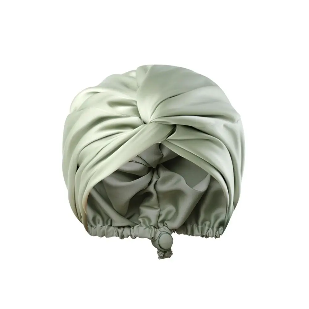 Double-layer Satin Sleep Cap Soft Elastic Adjustable Silky Satin Bonnet Curly Hair Headwear Hair Cap Sleeping