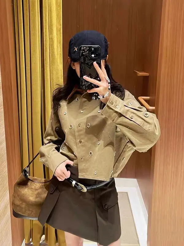 

Женское свободное хлопковое вельветовое пальто с воротником Ele ort, осень-зима, новая хлопковая фланелевая верхняя одежда в стиле ретро