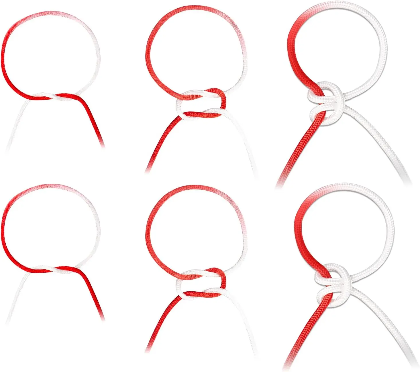 Medarchitect Surgical Knot Tying Practice Rope Two-Color Half Dyed Cord Three Thickness Suture Training Tool for Medical Student