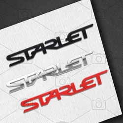 Car Metal Body For Starlet Glanza P7 P8 P9 EP91 Vitz Logo Letter Decals Styling Badge Trunk Fender Emblems Sticker Accessories