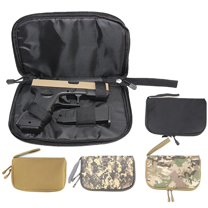 Tactical Pistol Carry Bag Hand Gun Holster Pouch Portable Gun Carrier Case Padded Protection Hunting Accessories