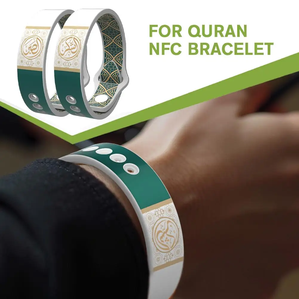 

Смарт-браслет NFC, полный Коран, обучающая функция, экватан, подарок, мусульманский силиконовый ремешок, молитвенный водонепроницаемый исламский браслет Ayah J3D2