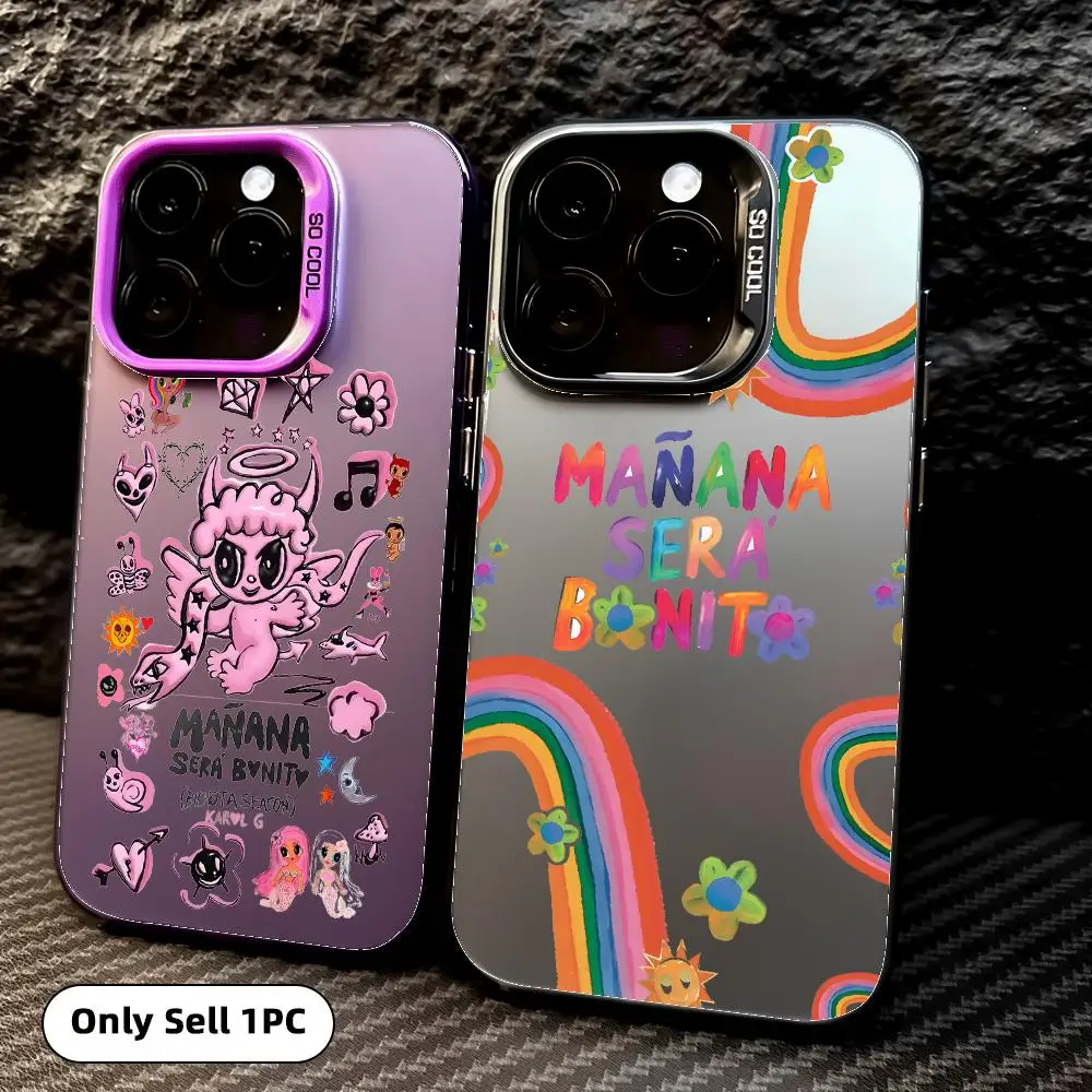 Popular Music Singer K-Karol G Phone Case Colorful Matte Laser Aurora Phone Case For IPhone 18 17 16 15 14 13 12 11 Pro Max Air