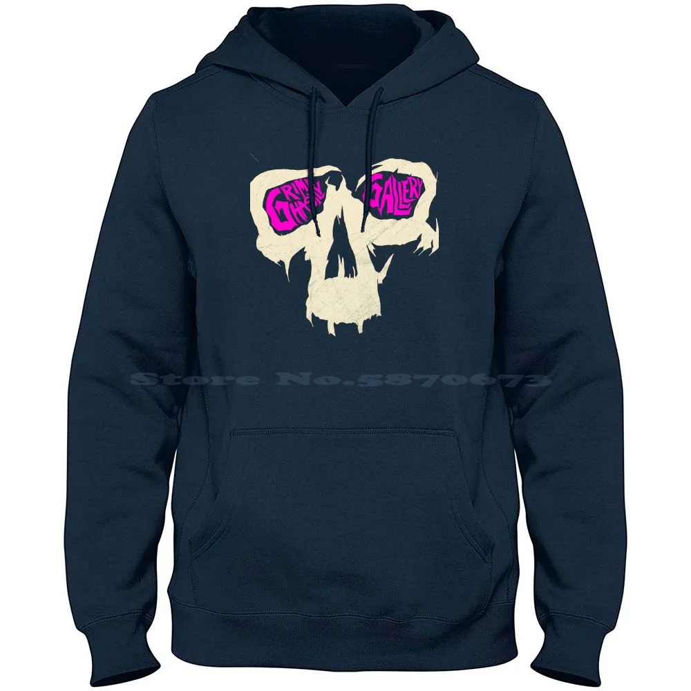 Ghastly Art Logo 100% Cotton Hoodie T Shirt Dark Art Skull Spooky Procreate Halloween