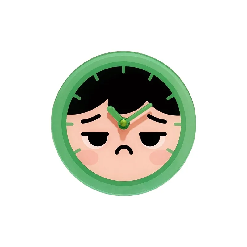 Creative Funny Emoticon Face Wall Clock, Cute Art Decor Hanging Clock for Living Room Wall