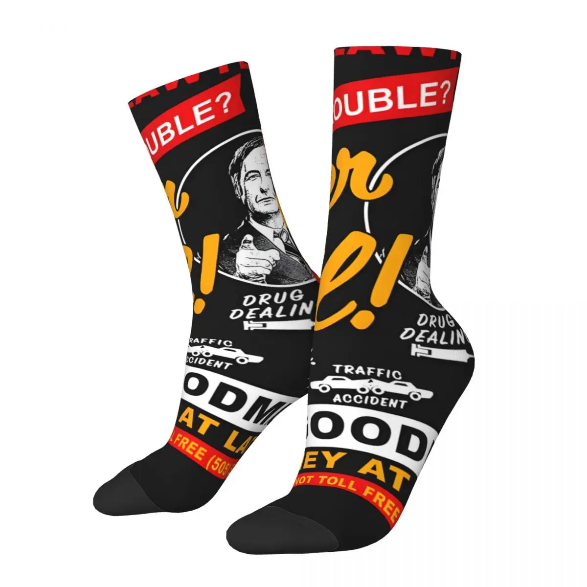 

Crazy compression Cool Sock for Men Harajuku B-Better Call Saul Quality Pattern Crew Sock Novelty