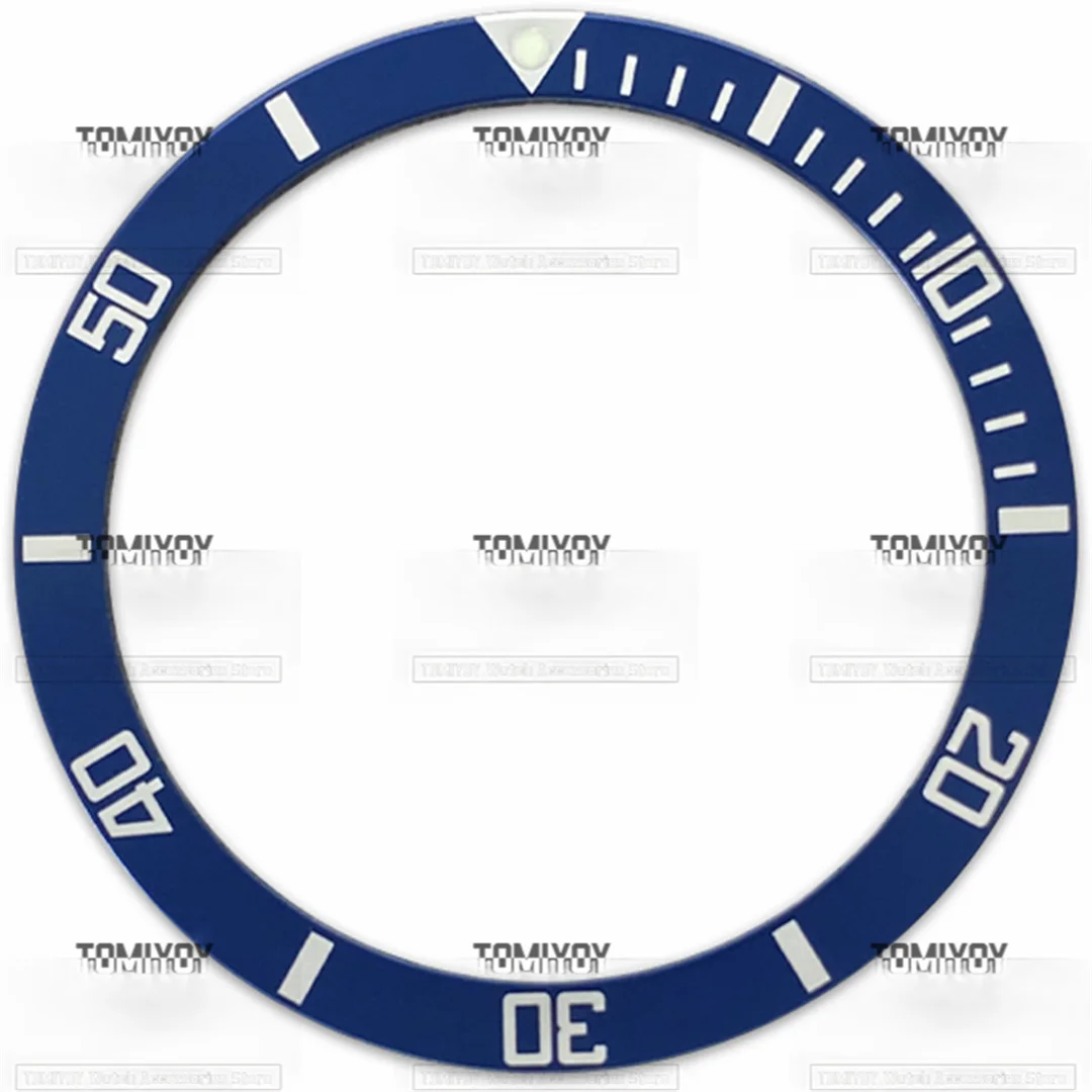 38MM black blue red green aluminum flat bezel Inser Fit for Sekio007 SKX009 men's mechanical watch