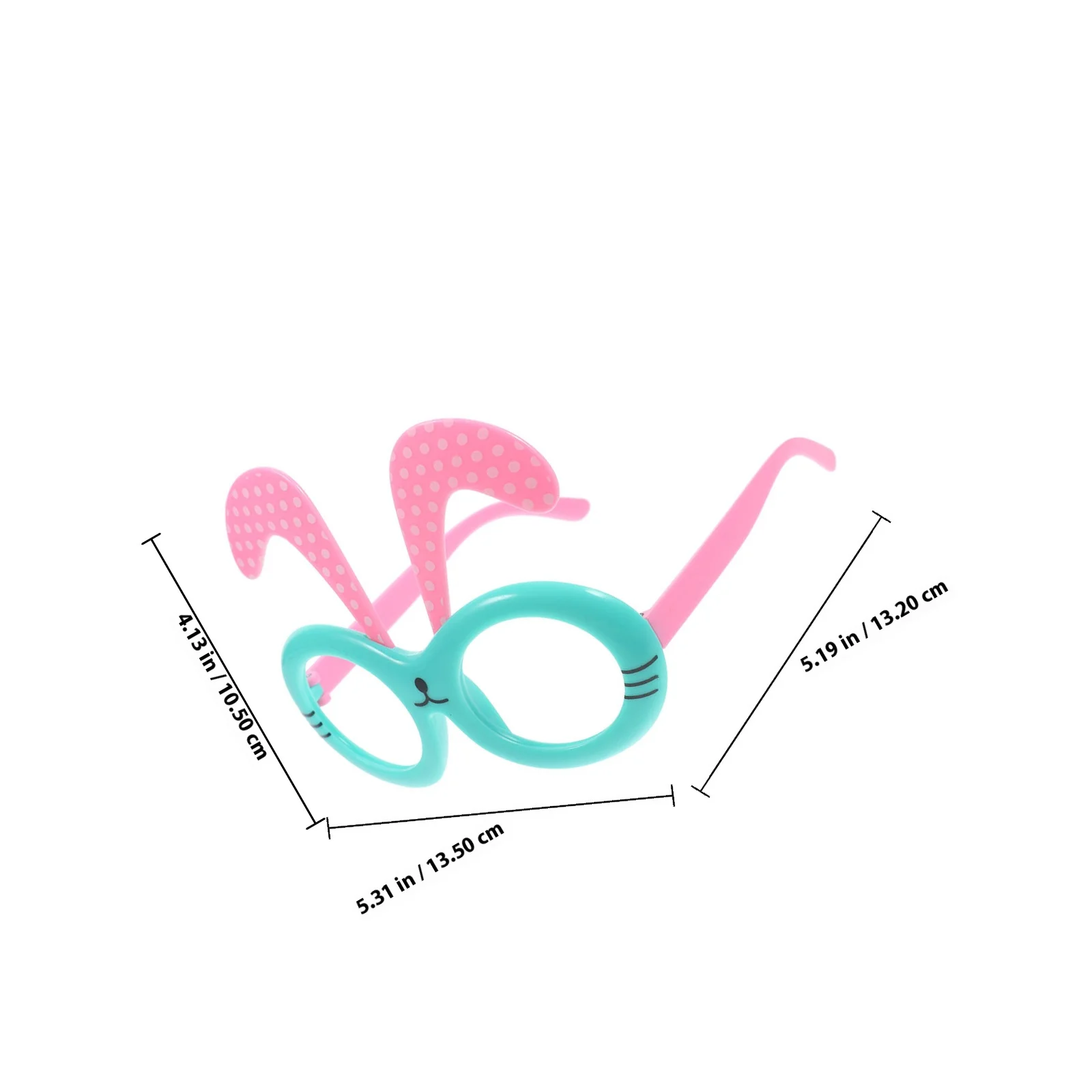 4 قطع من إطار نظارات أذن أرنب للأطفال، مستلزمات حفلات عيد الفصح، دعائم كشك الصور، إكسسوارات أزياء خفيفة الوزن بدون عدسة