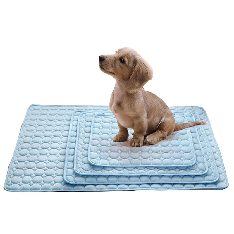 Dog Cooling Mat Summer Pad Ice Silk Sleeping Mats for Small Medium Large Dogs Cat Animals Cat bed Food mat pet Cat beds Dog bed