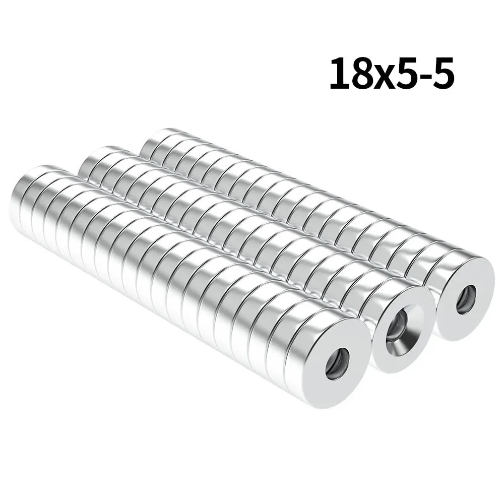 

18x5-5mm N35 Super Strong Neodymium Magnet Round with holes NdfeB Powerful Permanent Magnetic imanes Refrigerator Magnets