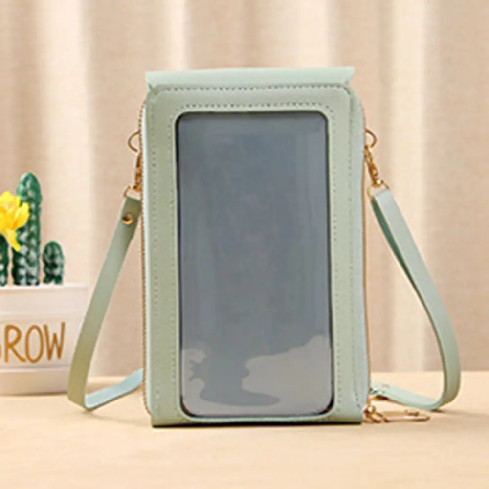 RFID Anti Theft Leather Bag Touch Screen Phone Purse Crossbody Bags Women Travel Smartphone Handbag