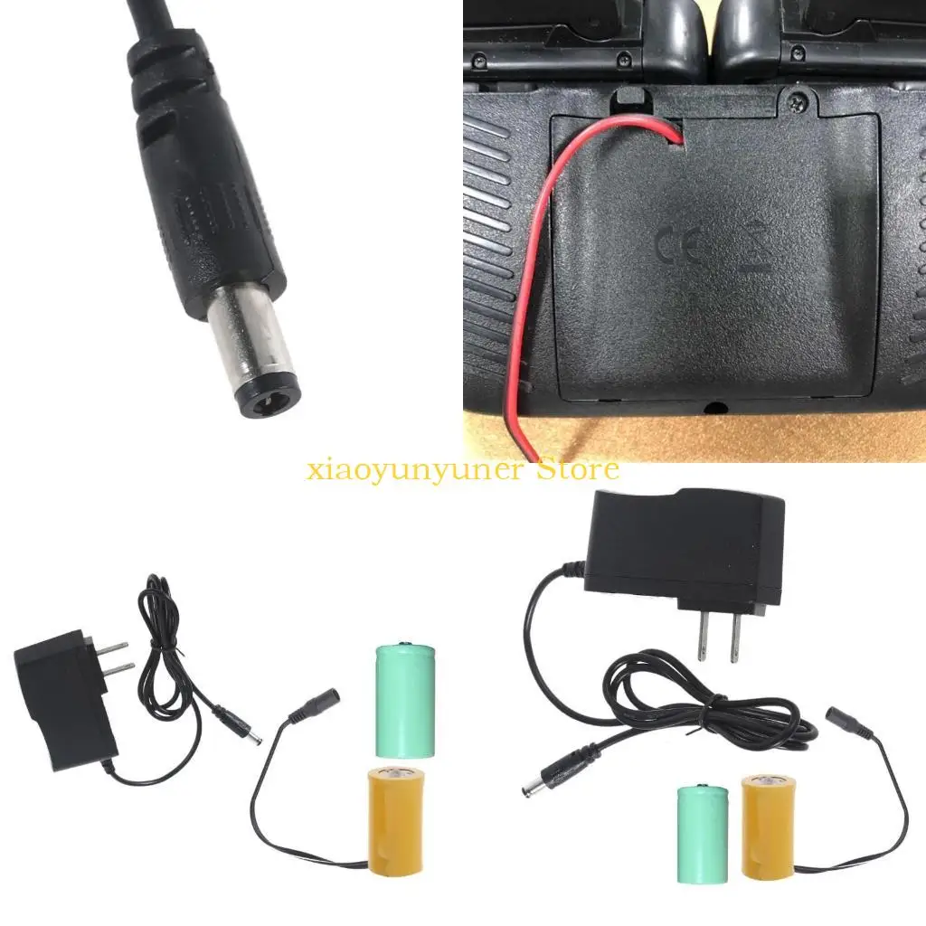 

P9JB Универсальный 3 В LR20 D-пустышка для устранения батареи Кабель питания переменного тока, 2 шт. 1,5 В Адаптер для замены