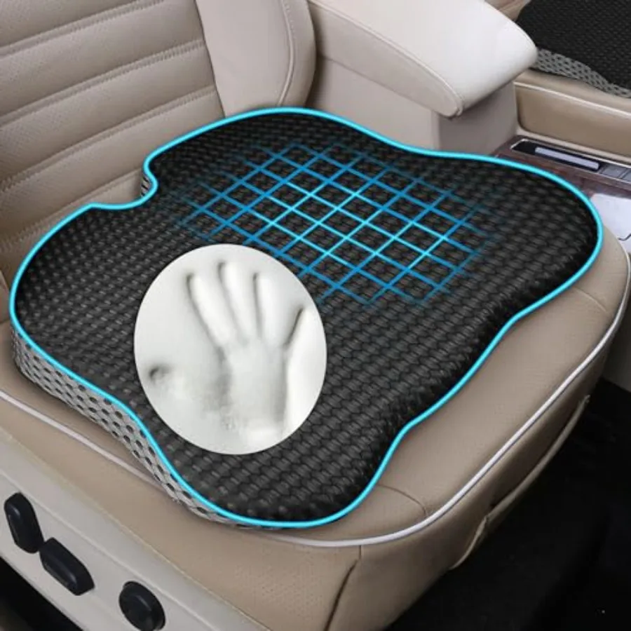 

Car Seat Cushion for Driving, Office Chair Cushions Non-Slip Hip and Lower Back Tailbone Chair Pillow Pad, Memory Foam Seat Cus