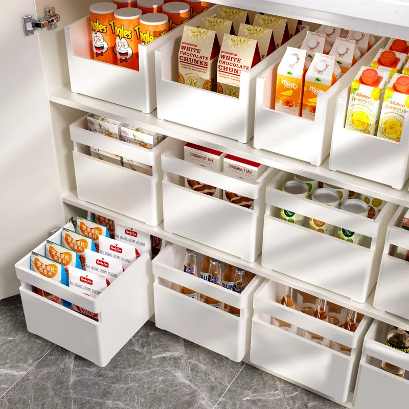 Cabinet Desktop Storage Box Snacks and Sundries Dormitory Organization Box Kitchen Supplies Under Sink Drawer RightAngle Storage