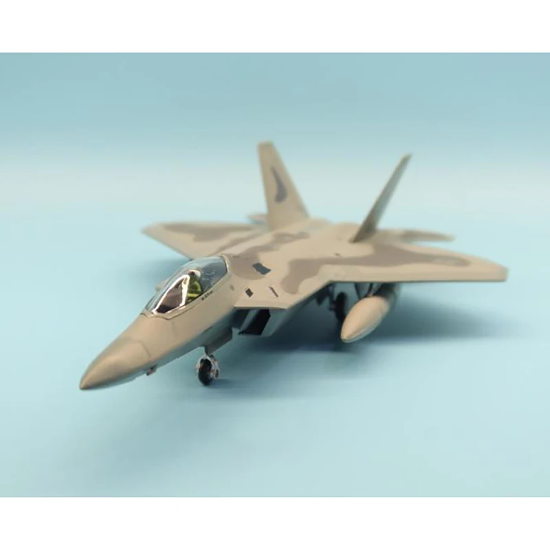 Diecast 1/100 Scale American F22 Raptor Stealth Fighter Alloy Model Simulation Ornaments Collection  Toys Gift