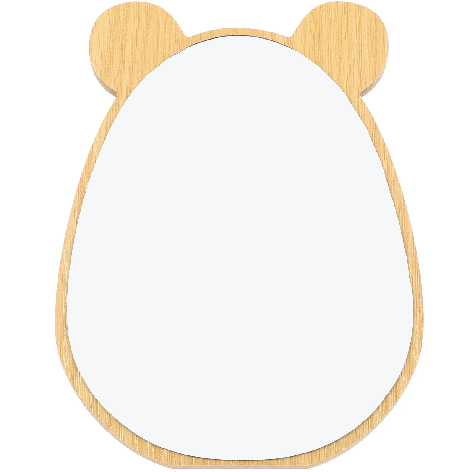 

Wooden Mirror Desktop Vanity Mirror Stable Base Detachable Design Clear Glass Bedroom Living Room Study Easy