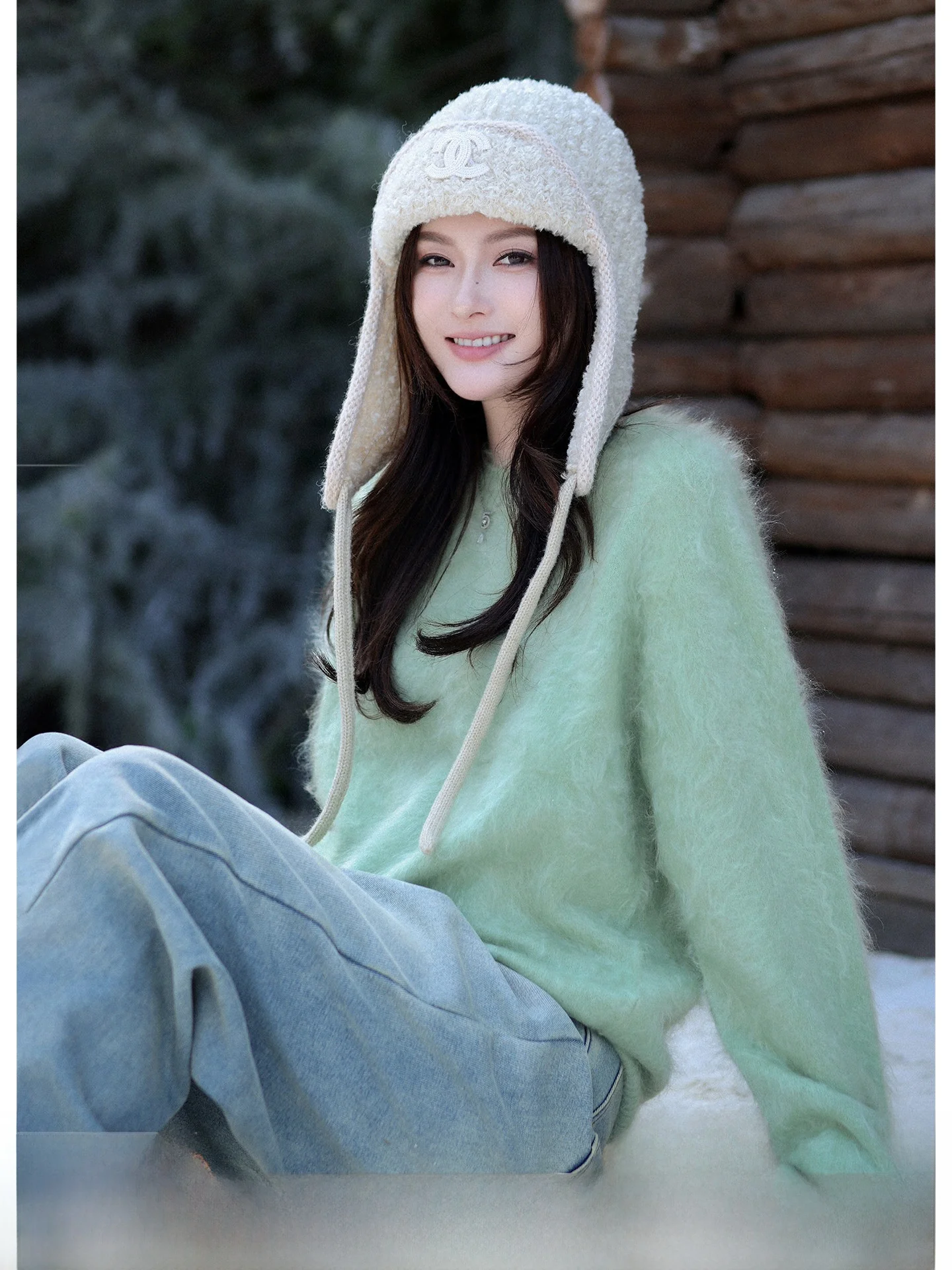 

Роскошный свитер из искусственного меха и бархата 00% Alaan Camere, класс защиты от катышков 4, простой повседневный стиль, с длинными рукавами, круглый вырез