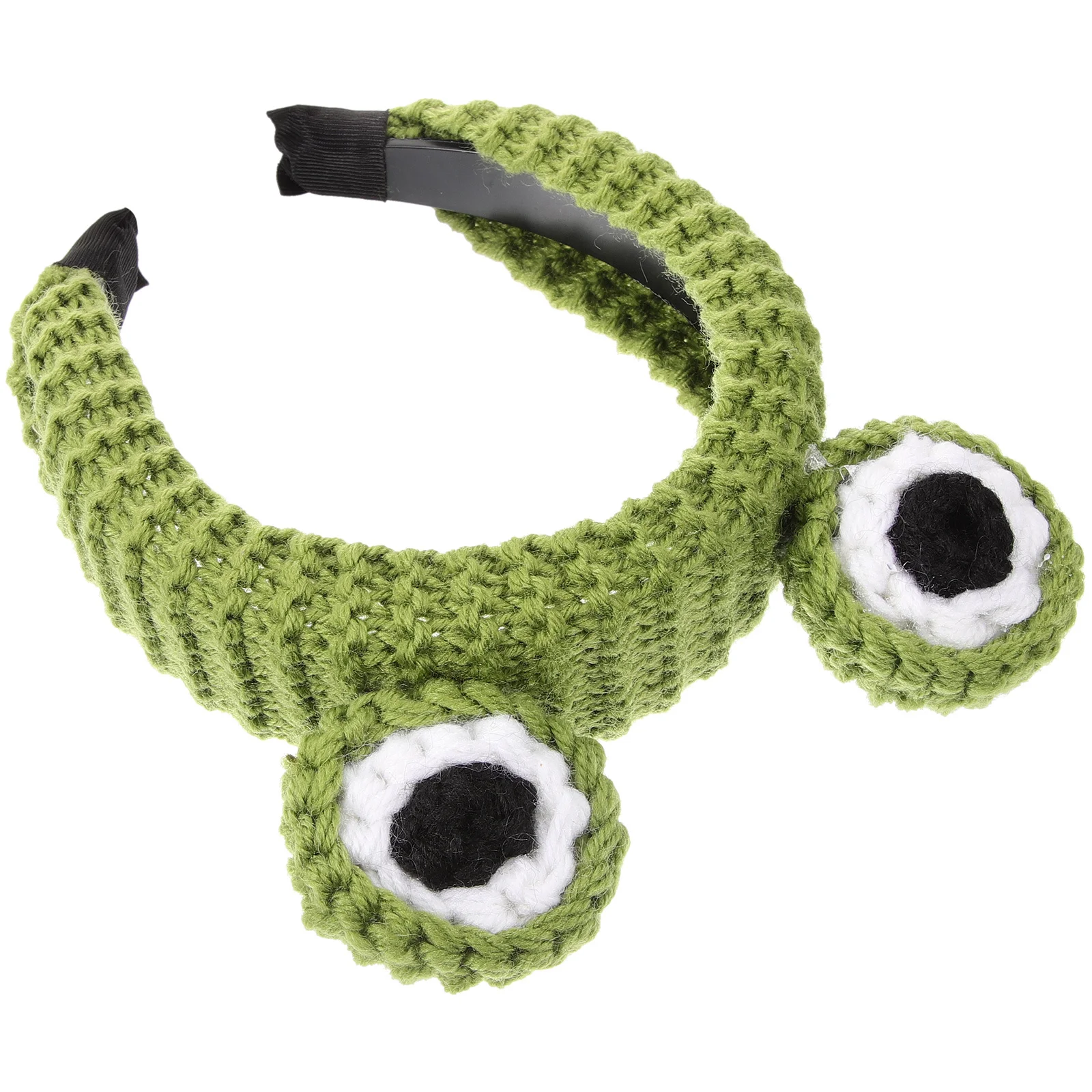 عصابة رأس على شكل ضفدع من غزل الصوف، عصابة رأس إبداعية لطيفة ومضحكة للمكياج وغسل الوجه والعناية بالبشرة وعصابة رأس للسبا للنساء #6