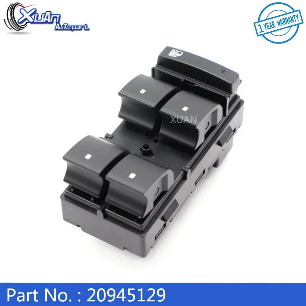 

20945129 For Chevrolet Traverse HHR Silverado 1500 2500 3500 HD GMC Sierra Yukon Power Window Master Control Lifter Switch