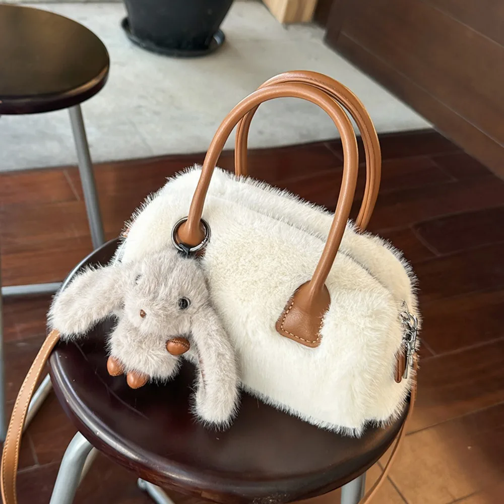 

2025 Winter Plush Tote Bags Luxury Simple Shoulder Crossbody Bags For Women Cartton Cute Purse Handbags