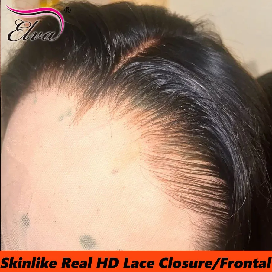 エルバ-13x6-hdレースフロント-シルキーストレート人毛ヘアピース-プリプラッキング済み-小さな結び目-ボディウェーブ-透明感のあるリアルhdレース-肌に馴染む