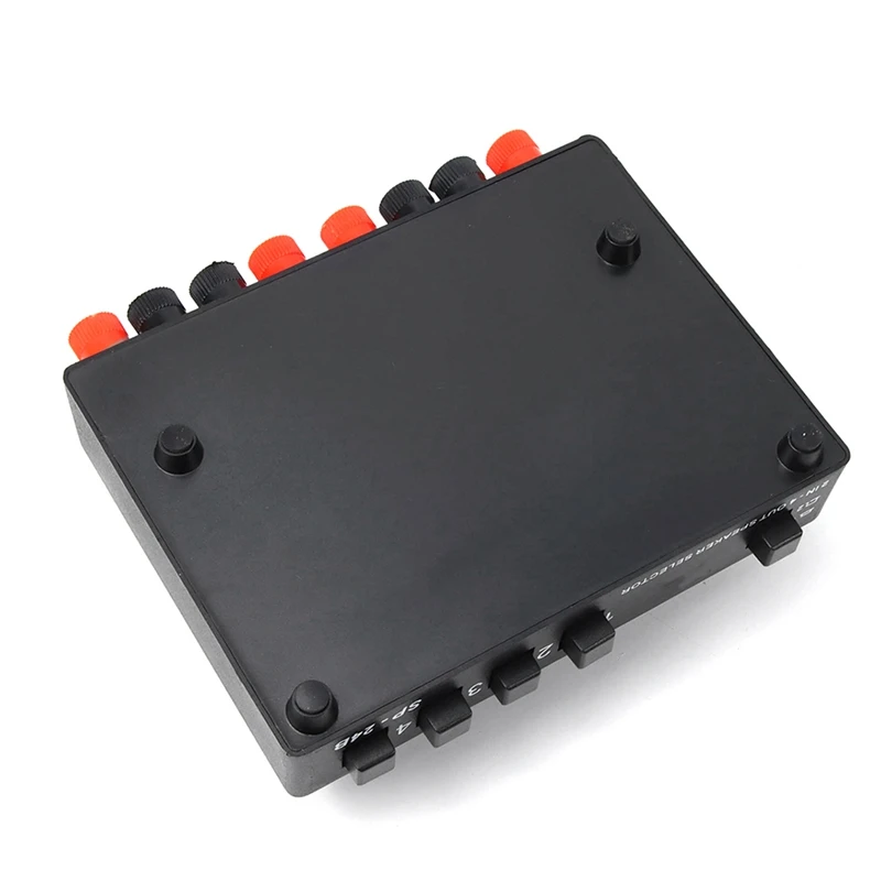 Mini 2-IN-4-OUT Stereo Audio Selector Amplifier Switcher Box Speaker Splitter SP-24B Speaker Selector Box-A07G
