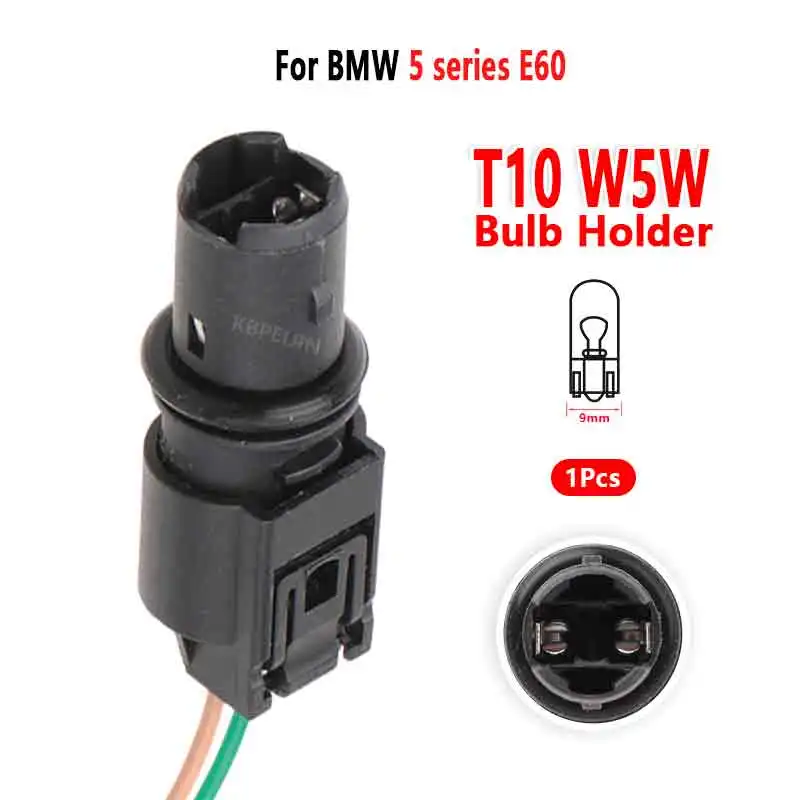 For BMW 5 series E60 Clearance Lights T10 W5W Bulb Holder Socket Base Wire Connector 63138382104 1Pc