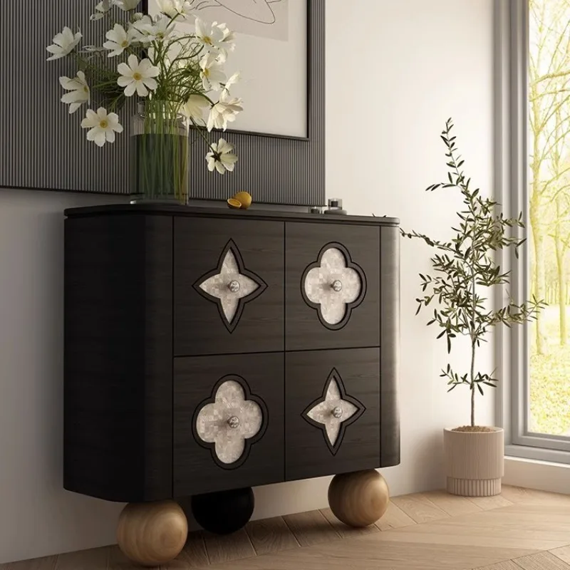 French four-leaf clover dining side cabinet, living room, entrance cabinet,