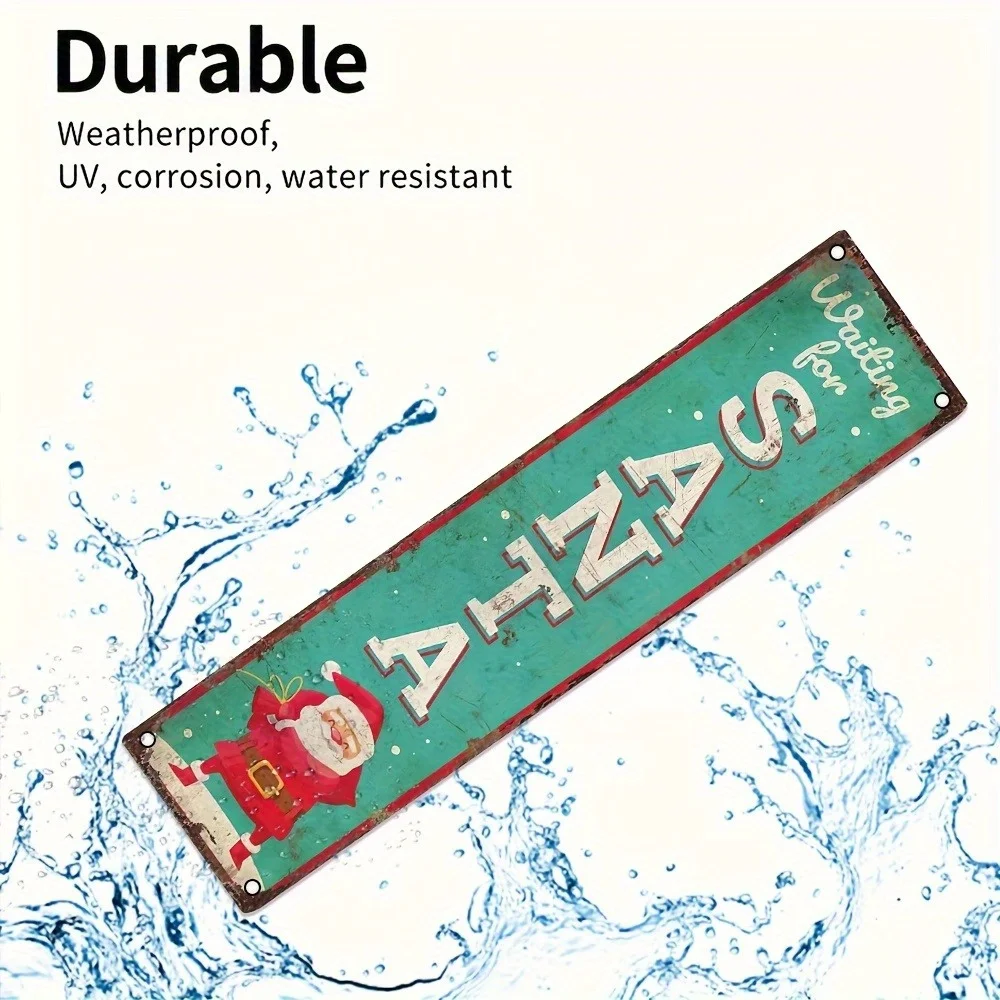 Plat 2D, Panneau Rétro, Convient pour la Décoration Quotidienne Intérieure et Extérieure et la Décoration de Fêtes