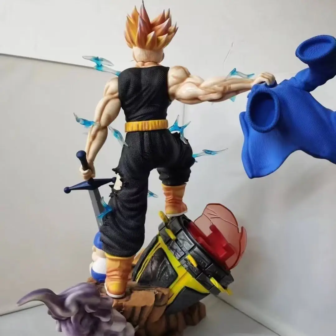 50cm Super Saiyan Torankusu  Anime  Machine Statue Model Ornaments Box Future Trunks Three Heads Action  Collect  Doll Gift Toys