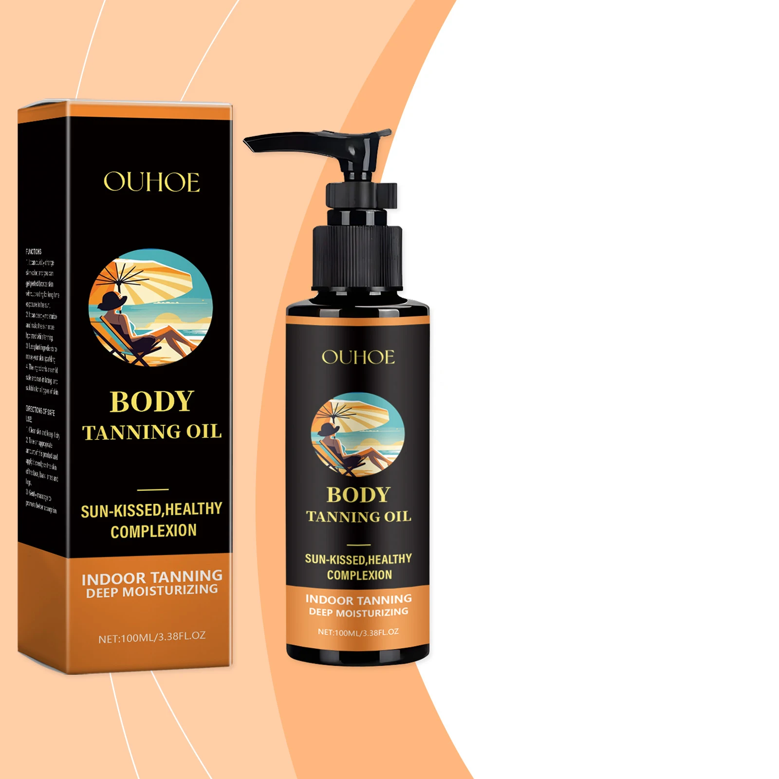 Sun-kissed Skin Care Liquid, Summer Outdoor Beach Essential, Gentle Moisturizing Tanning Oil for Natural Bronze Skin Tone