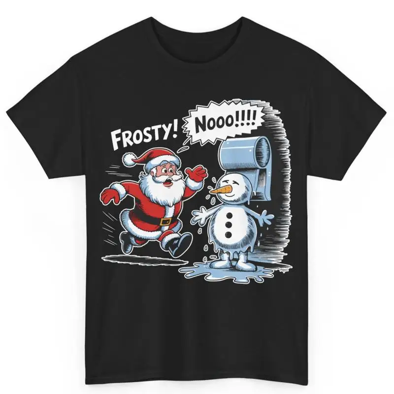 

Забавный рождественский мем Frosty Nooo, подарок, хлопковая футболка