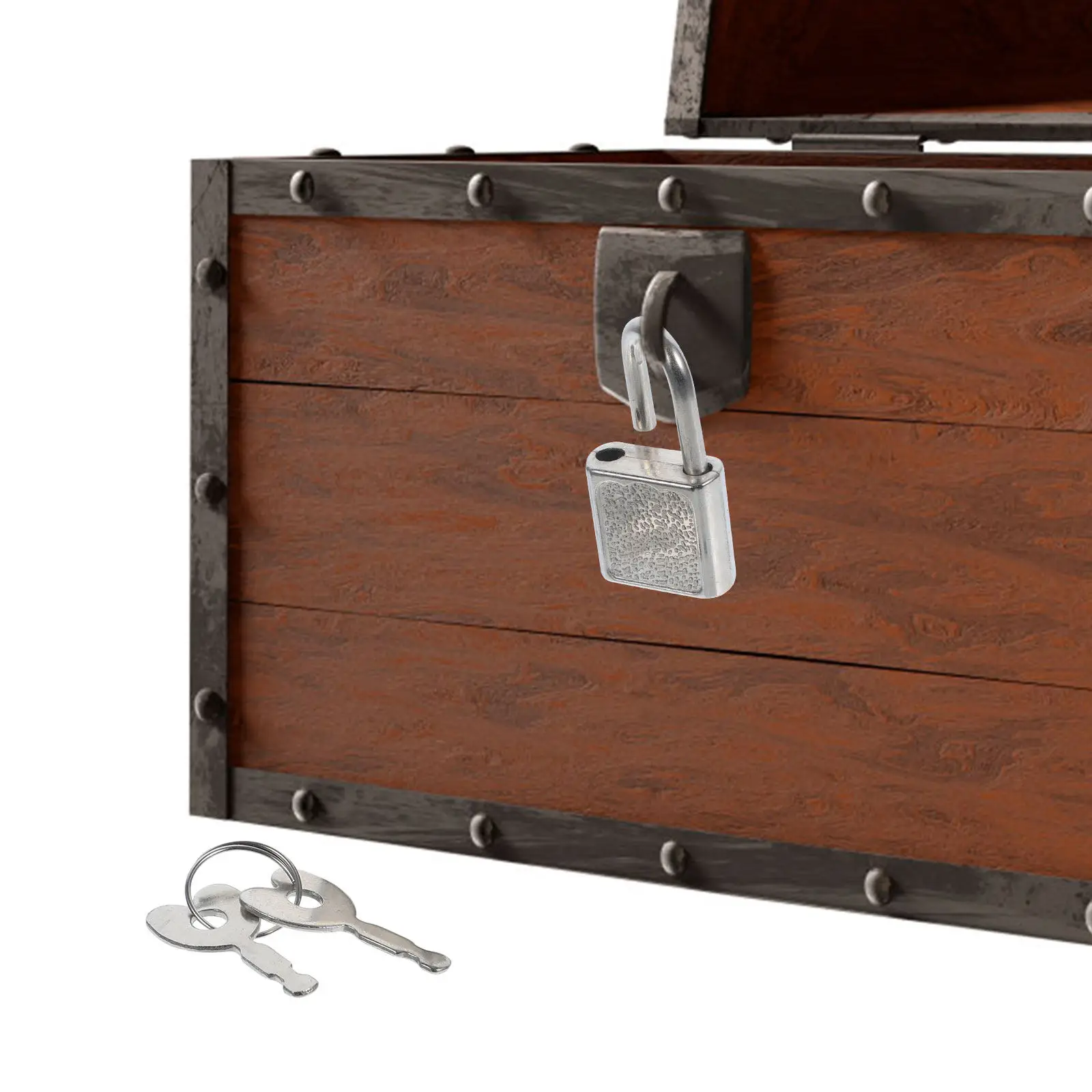 

5Sets Treasure Box Padlock with Key Design Mini Locks Set for Children's Chest Jewelry Box Candy Storage Decorative Safe