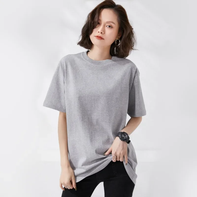 

S-5XL Men and Women's Cotton T-shirt Summer 2024 O-Neck Short-Sleeve Color Lover Tops Tees Loose Couple T-shgirts 100% Cotton