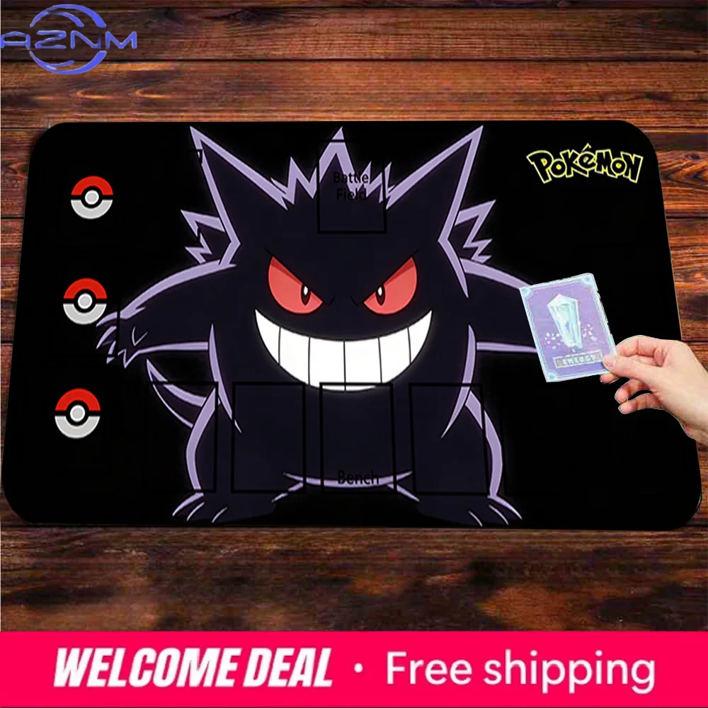 Pokemon TCG Playmat Gengar Dark Style Large Non-Slip Mouse Pad for Trading Card Games