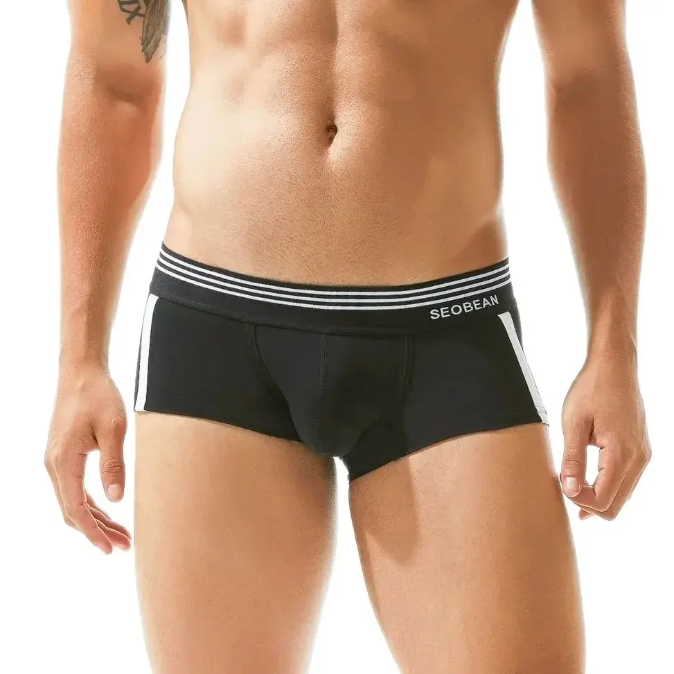 Seobean-stretch boxer for men, sexy underwear, low rise