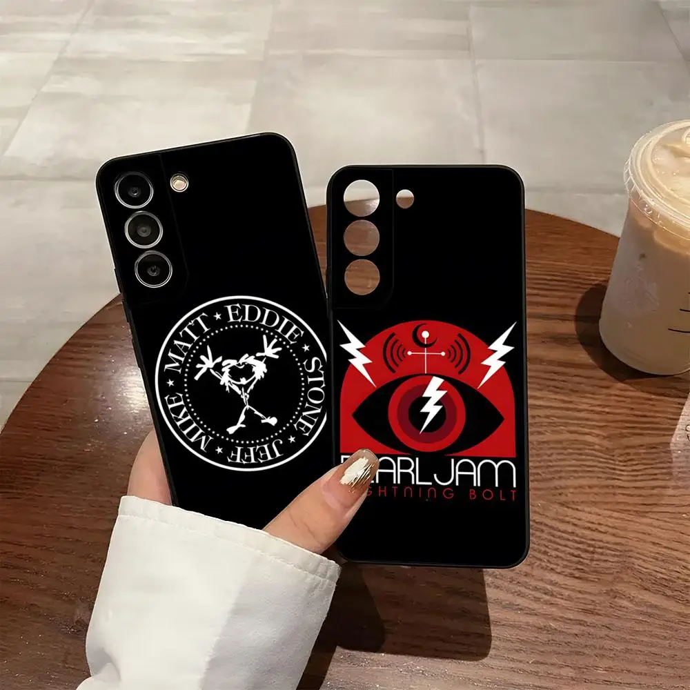 Funda de teléfono Fashion Future Days p-pearl Jam para Samsung S25 S24 FE S23 S22 S21 Plus S20 Ultra Note20Ultra Black Soft Shell