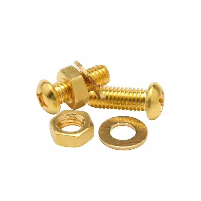 

Round Head Phillips Screw Set Brass Nut and Flat Washer M3 to M8