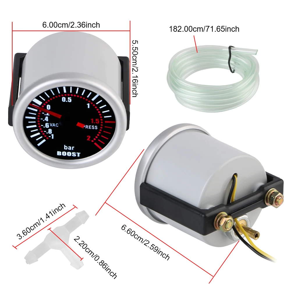 Turbo Pressure Gauge Turbo Boost Meter Universal 2