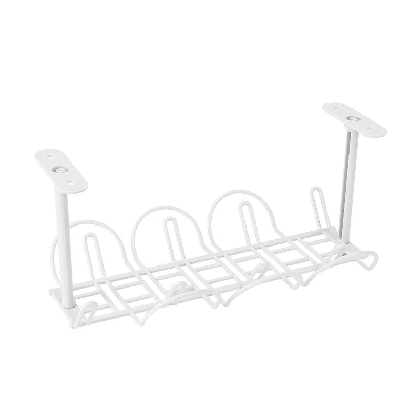 Imagem -06 - Rack de Armazenamento de Plástico Organizador de Cabos Conjunto de Mesa Rack Prateleira Mesa Suporte de Soquete Inferior Rack de Suspensão Suporte de Papelaria de Escritório