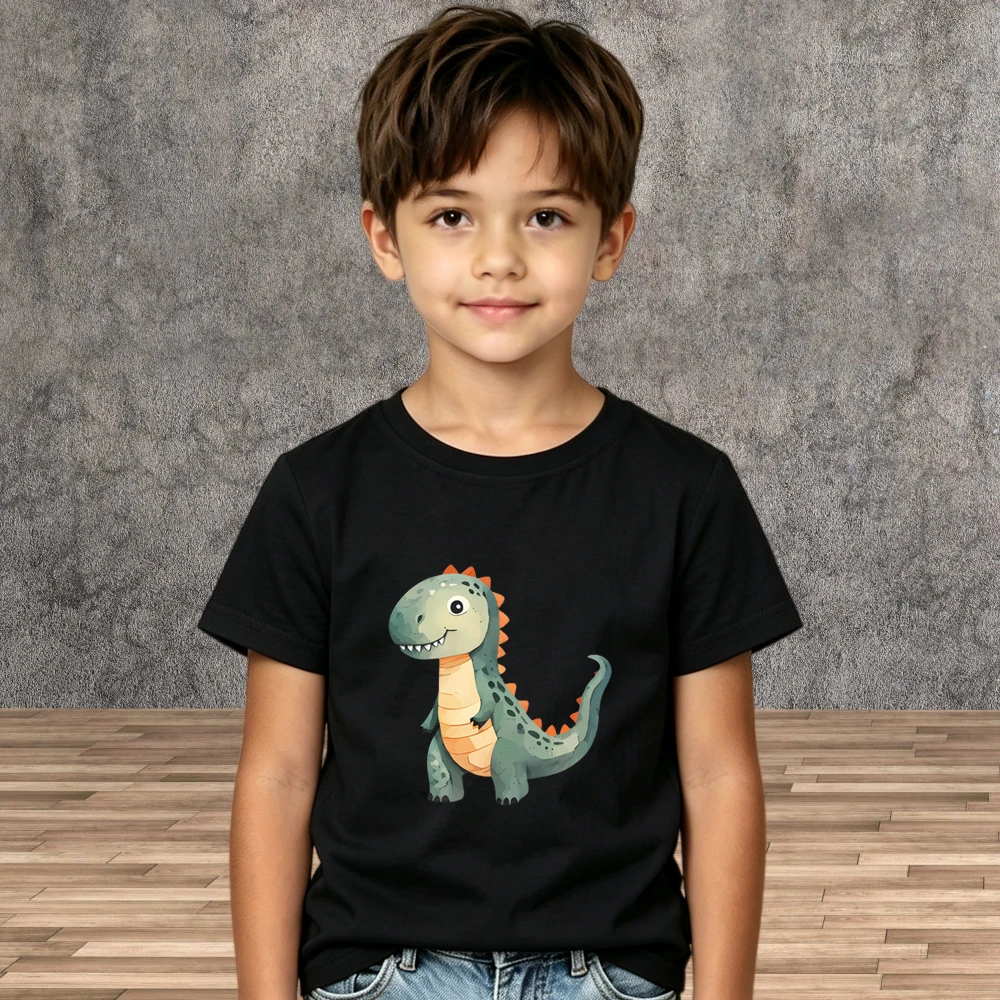 New Arrival Boys Dinosaur Pattern T Shirt Summer Kid Soft Cotton Short Sleeve Tops