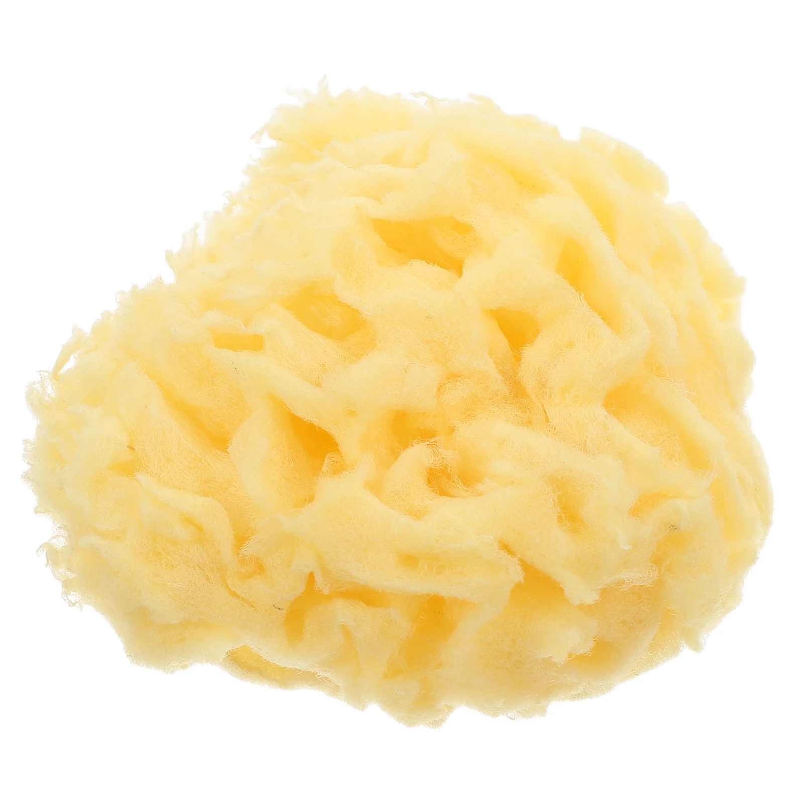 قطعة واحدة من إسفنجة البحر على شكل قرص العسل للاستحمام الطبيعي وتقشير بشرة الطفل من القطن الذهبي