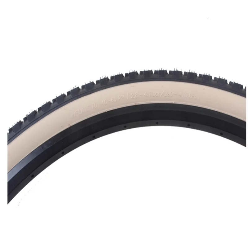 27.5x2.1-Inch Mountain Bbike Inner And Outer Tires, Light Yellow-Edge Off-Road Outer Tires, Thickened Grip, Large Tread Tires
