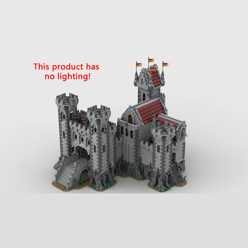 Medieval Castle Model MOC Building Bricks Lion Strong Brick Castle Modular Technology Gifts Holiday Assemble Children Toys Suit