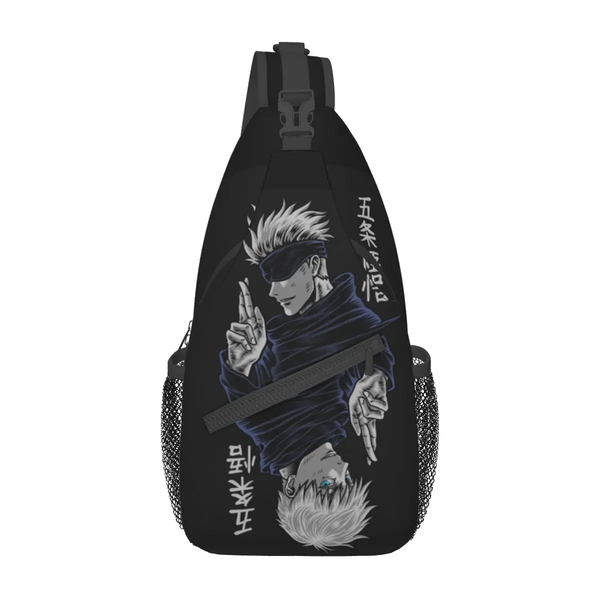 Gojo Satoru Jujutsu Clássico Crossbody Sling Bag Pequeno Saco Peito anime dos desenhos animados Ombro Mochila Daypack Caminhadas Viagem Ciclismo