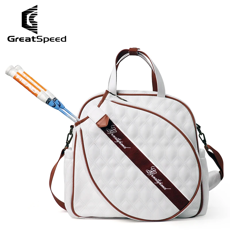 Modern Tennis Racquet Bag High Quality PU Women Girls Badminton Squash Tennis Racket Storage Bag Large Capacity Tenis Sports Bag