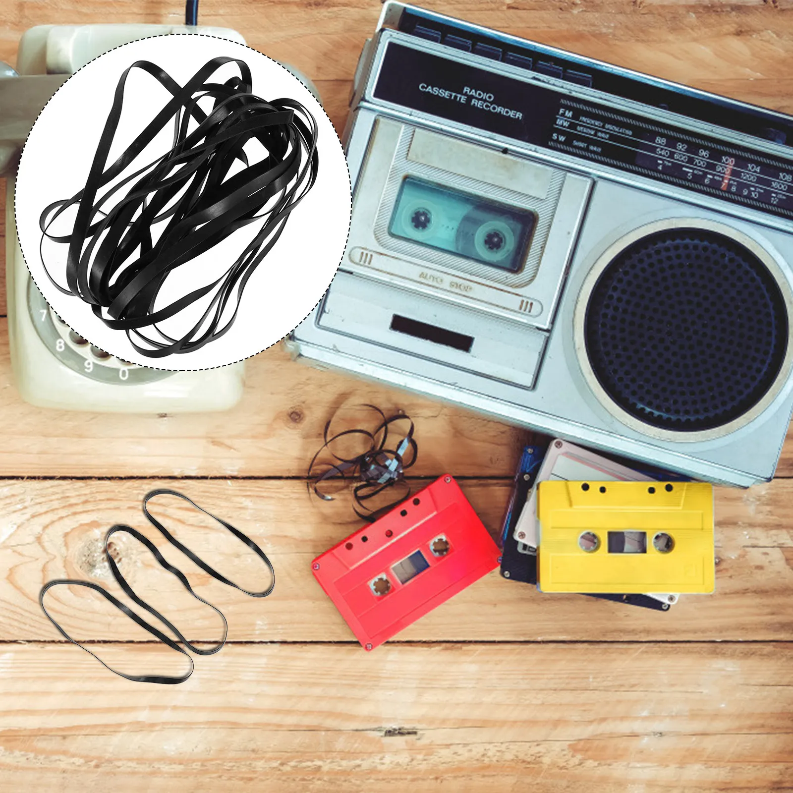 

Резиновый ремень для кассетных магнитофонов, универсальный, квадратный, для обслуживания, ремонта рекордеров, DVD-плееров и видеоплееров